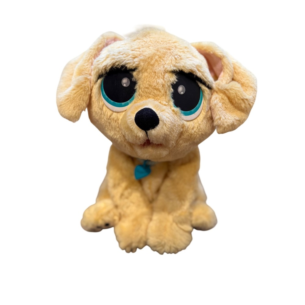 MGA Rescue Pets Train and Play Puppy Yellow Interactive Plush Dog Blue Eyes